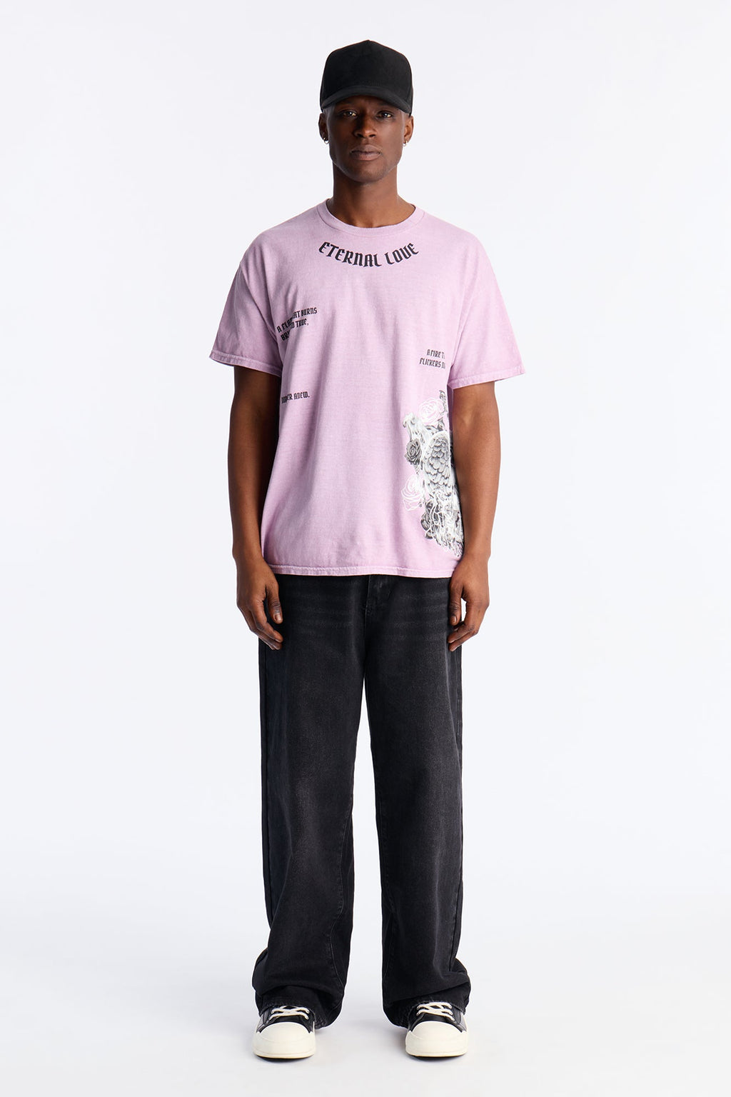 Eternal Love Oversized Short Sleeve Tee - Mauve