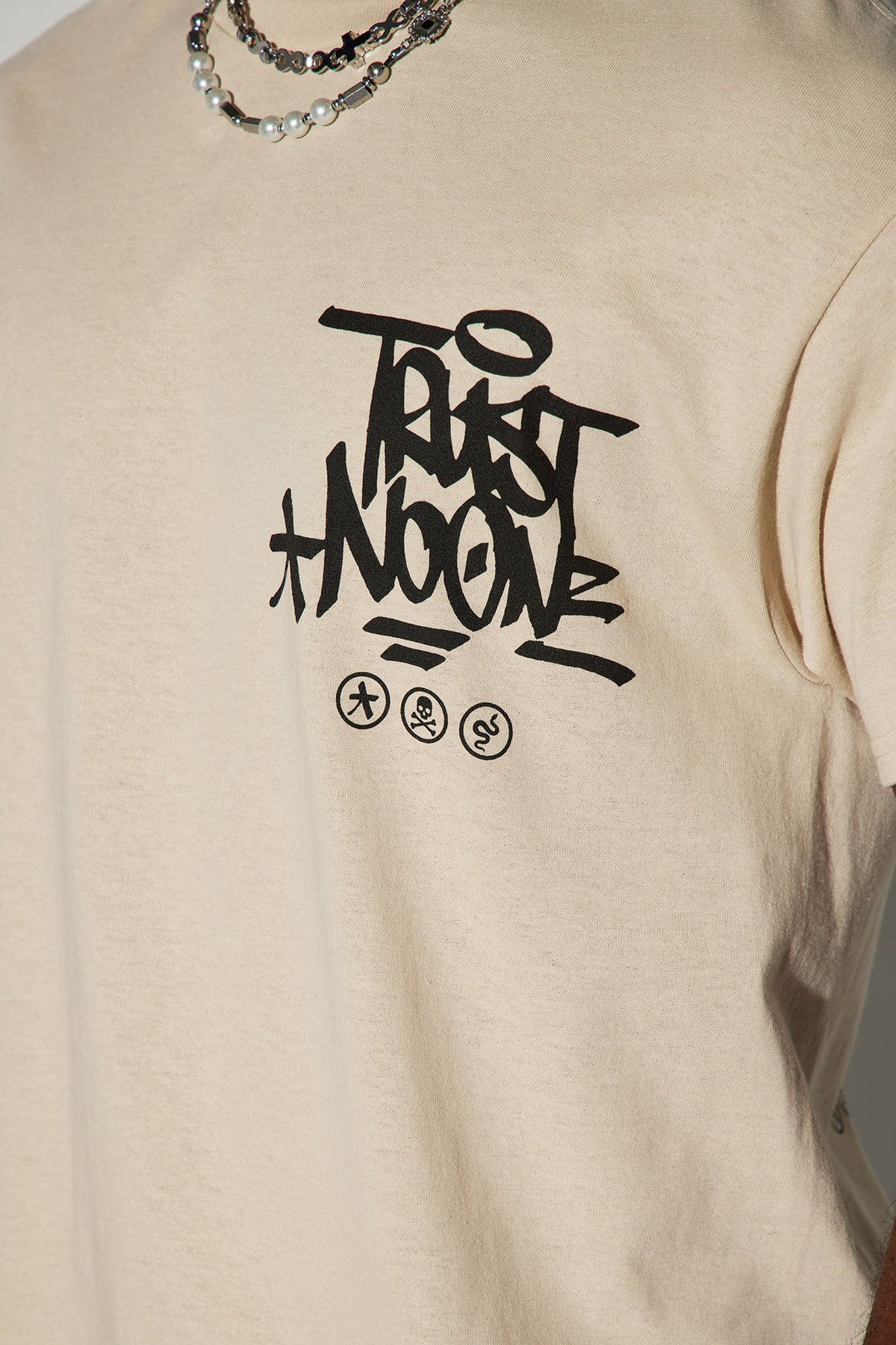 Beware Of Snakes Short Sleeve Tee - Tan