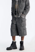 Baggy Warm Breeze Textured Short - Grey
