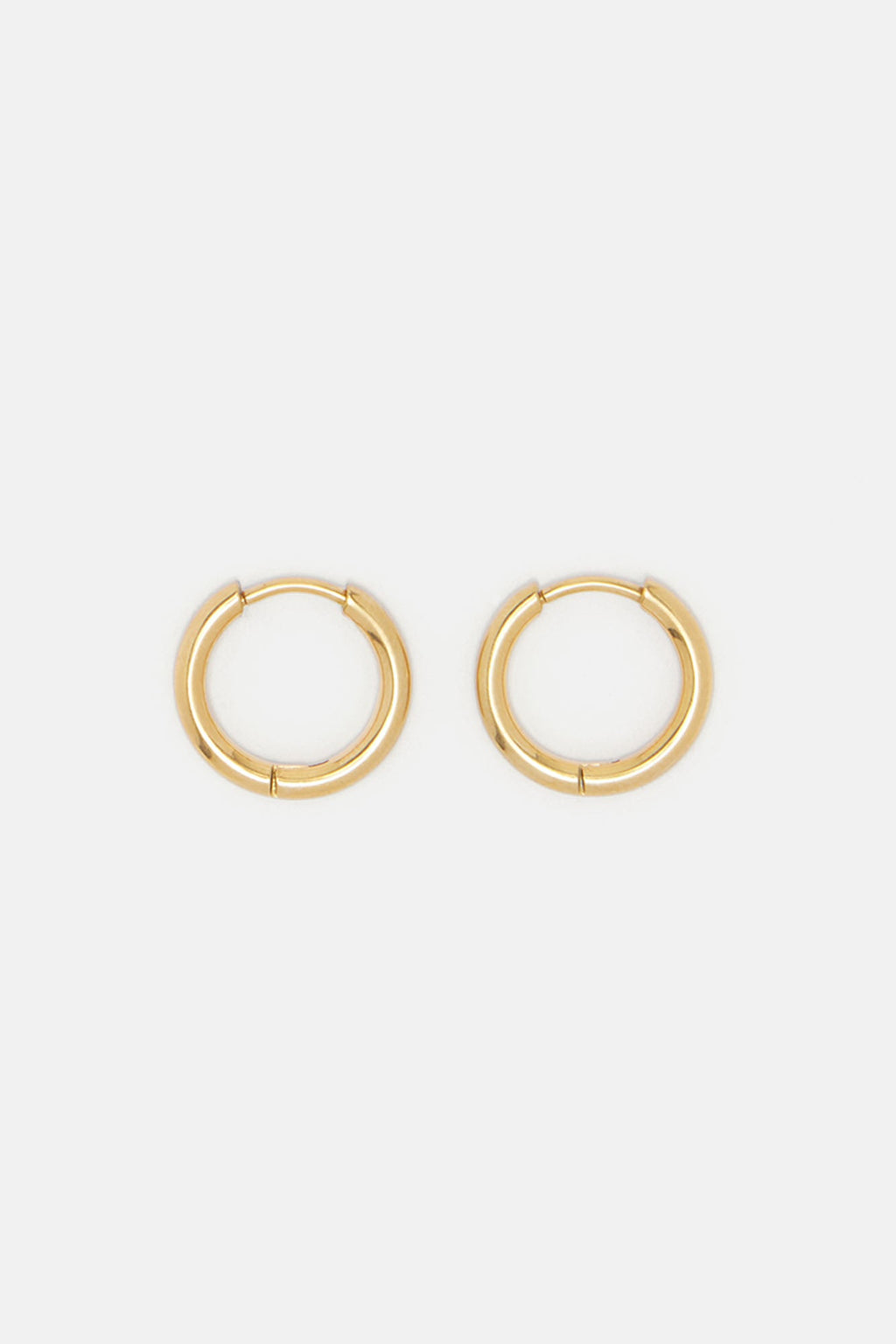Thin Hoop Stainless Steel Earring Set - Gold