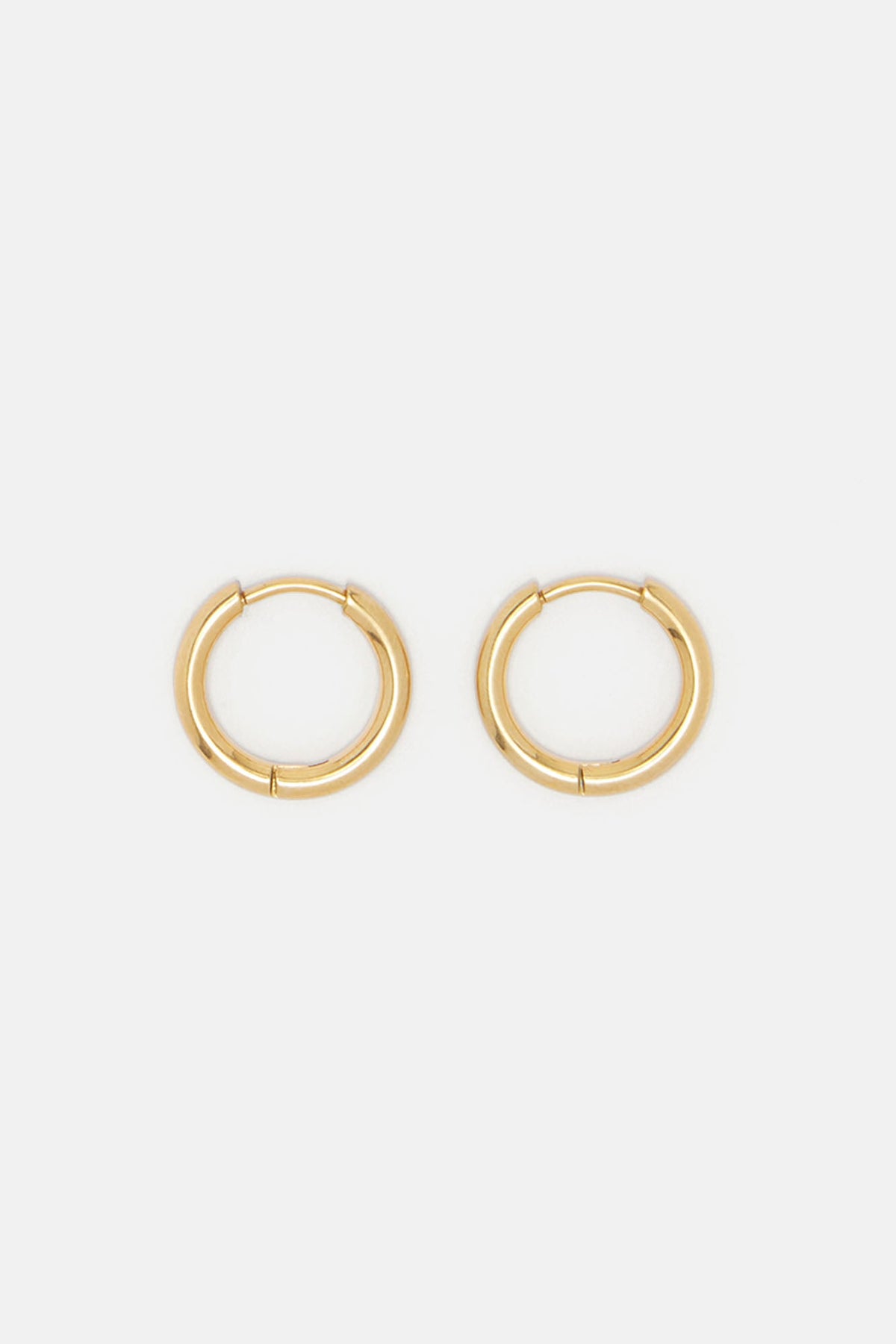 Thin Hoop Stainless Steel Earring Set - Gold