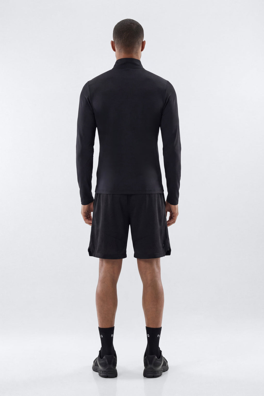 HexTech™ Quarter Zip Long Sleeve Active Top - Black