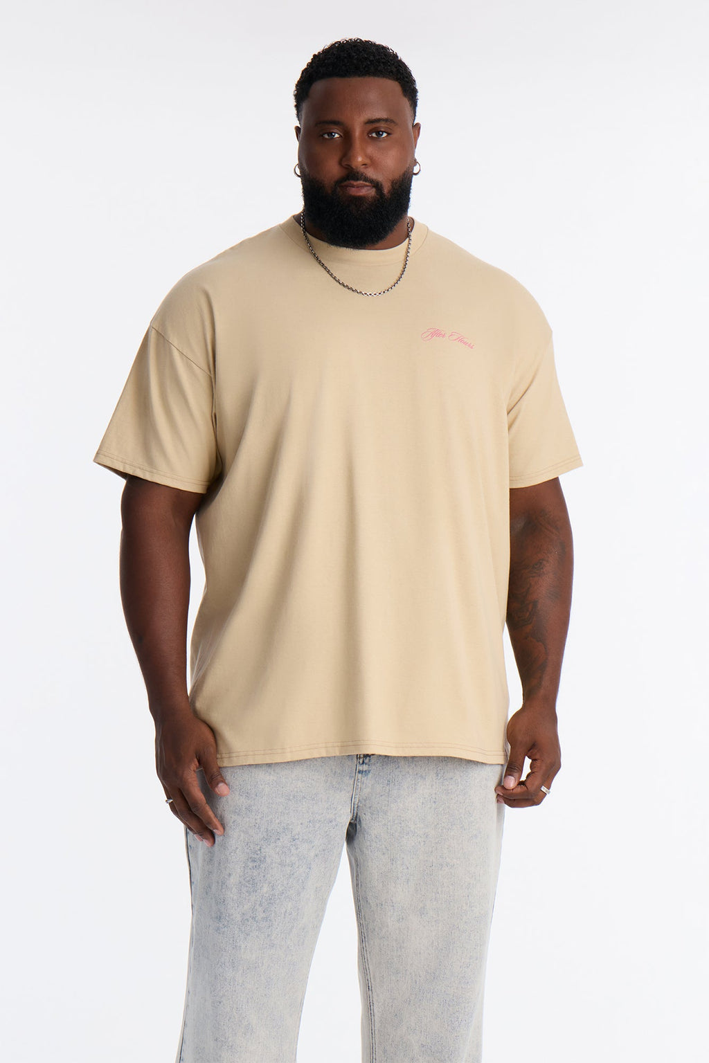 After Hours Oversized Short Sleeve Tee - Taupe