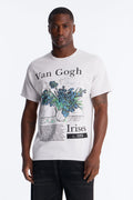 Vincent Van Gogh Irises Short Sleeve Tee - Grey