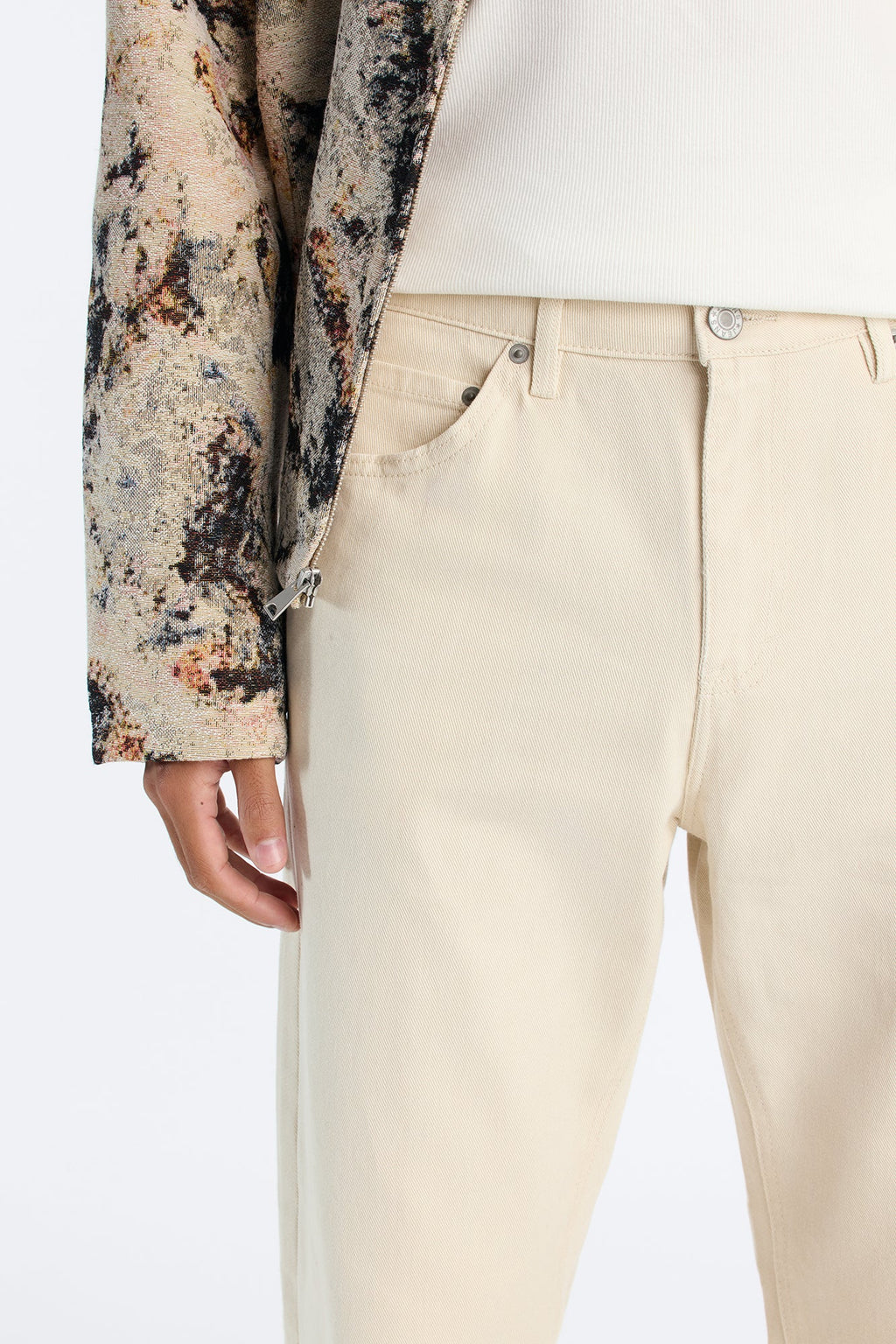 Essential Straight Rigid Jean - Cream