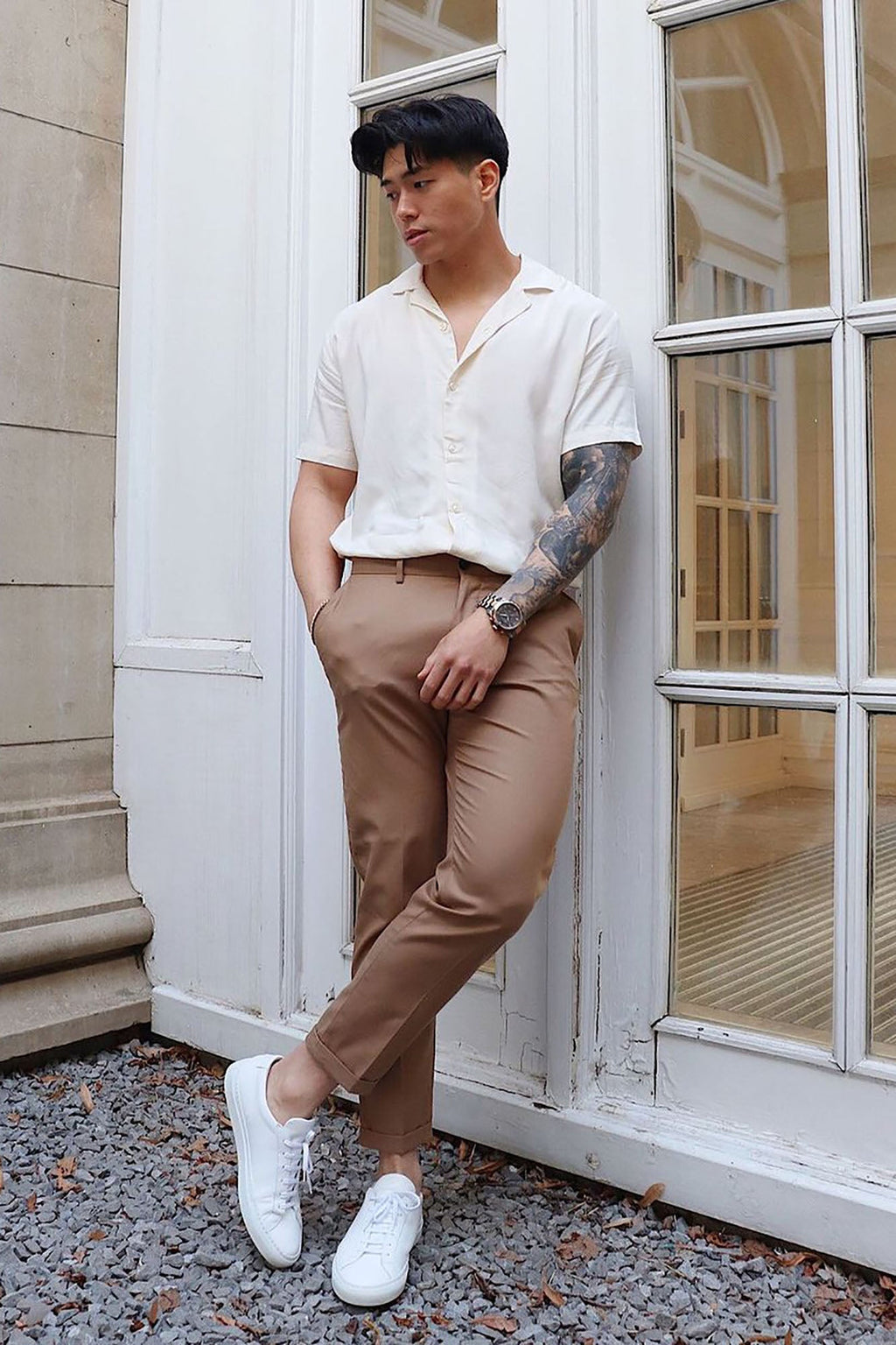 Dawson Relaxed Short Sleeve Cuban Collar Shirt - OffWhite