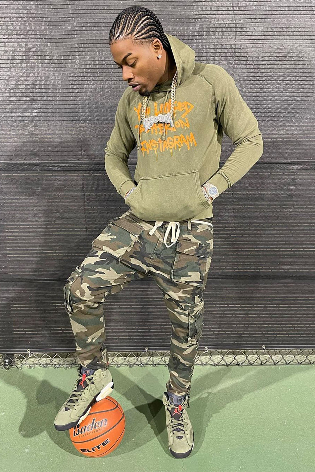 Hunter Slim Cargo Pants - Camouflage
