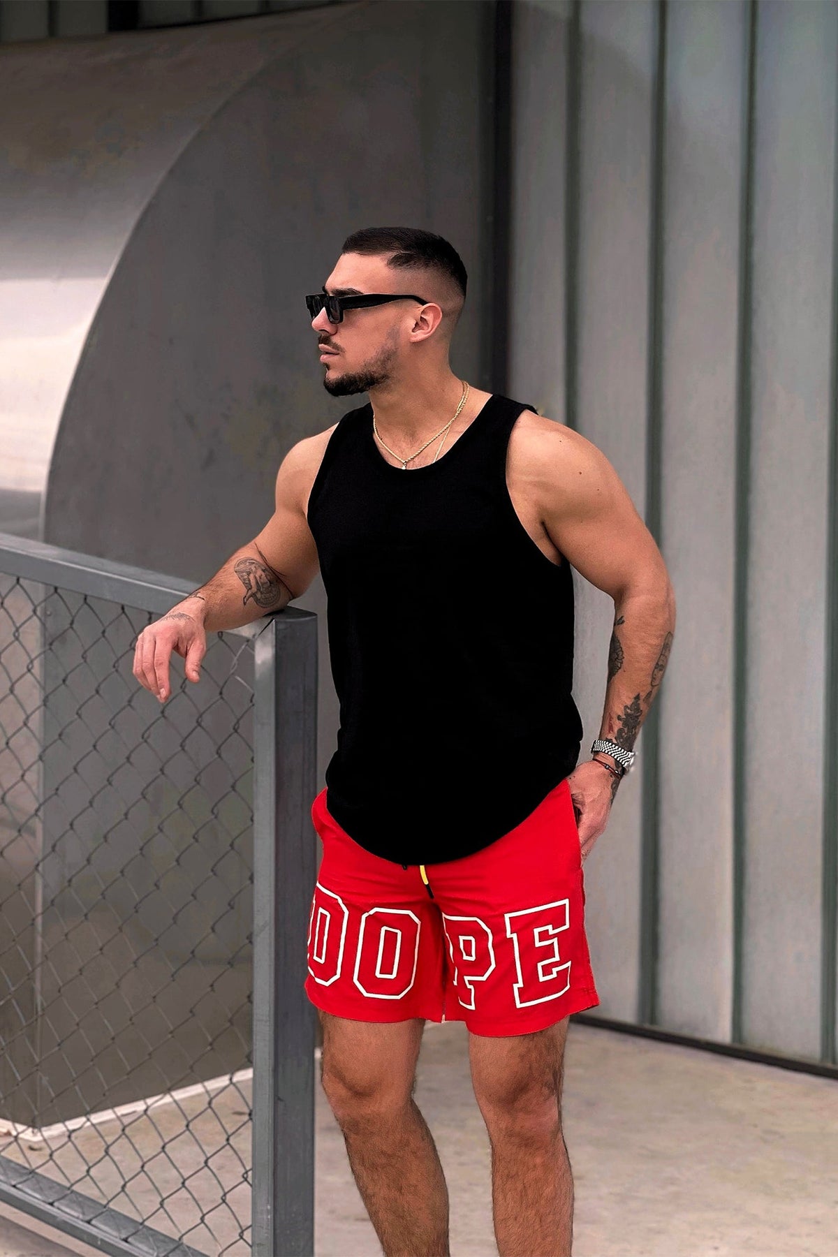 It's Dope Swim Trunk 7″ - Red