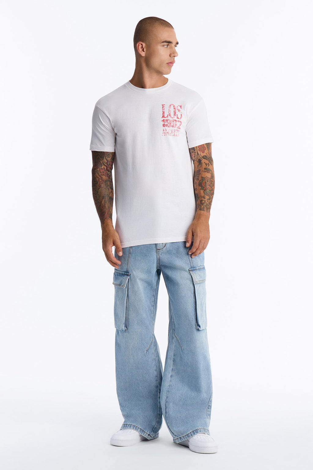Los Angeles Pain And Protest Short Sleeve Tee - White