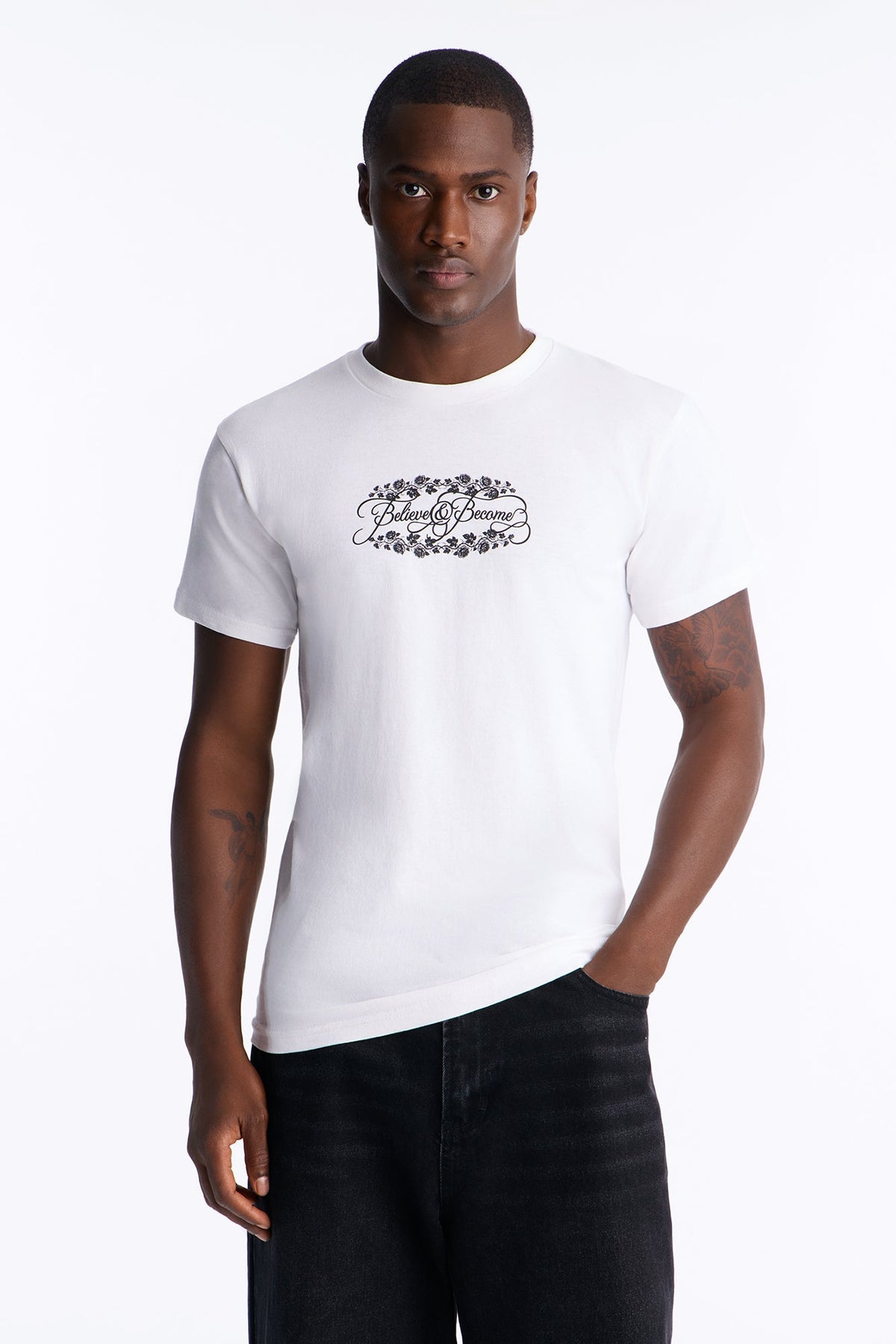 Believe And Become Short Sleeve Tee - White