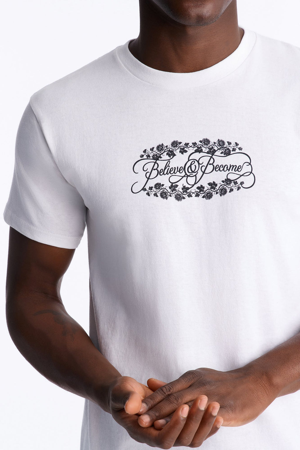 Believe And Become Short Sleeve Tee - White