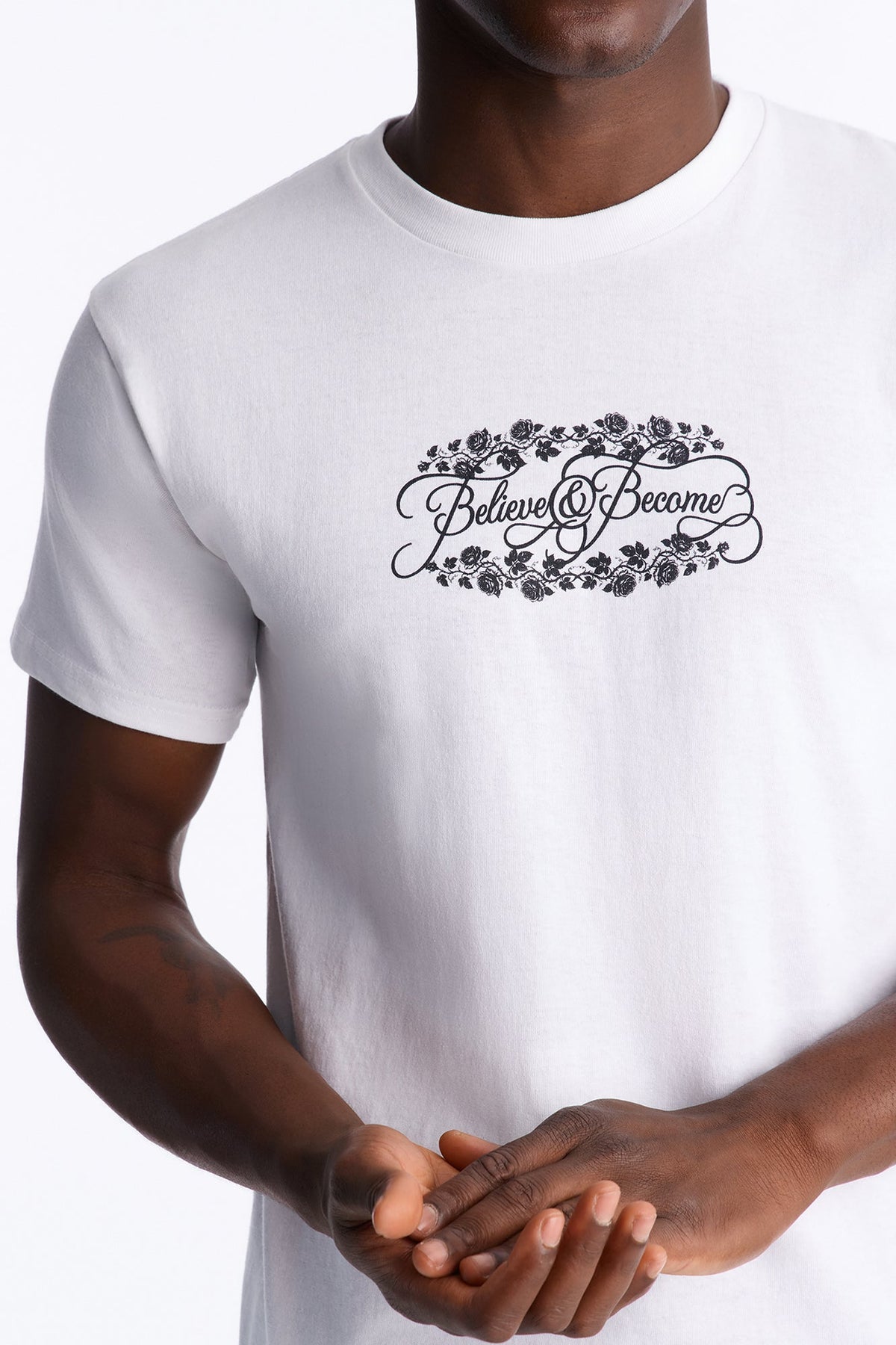 Believe And Become Short Sleeve Tee - White