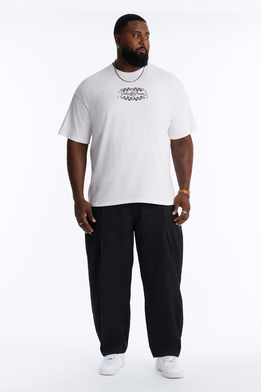 Believe And Become Short Sleeve Tee - White