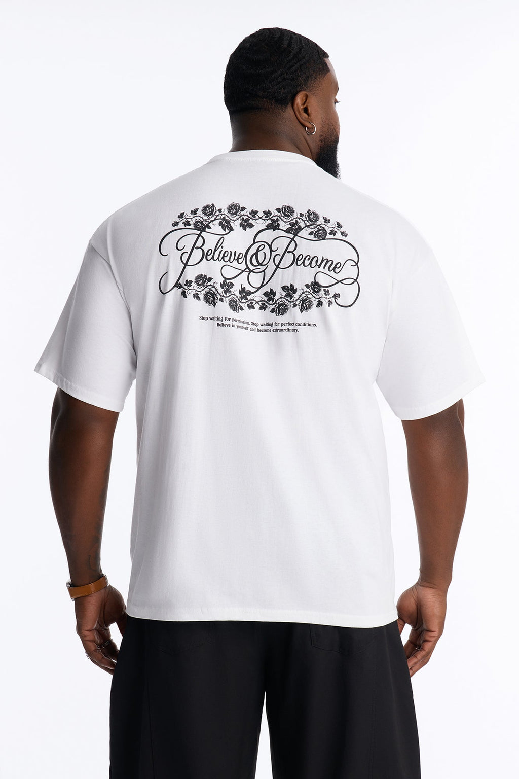 Believe And Become Short Sleeve Tee - White