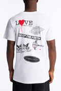 Love Without Fear Oversized Short Sleeve Tee - White