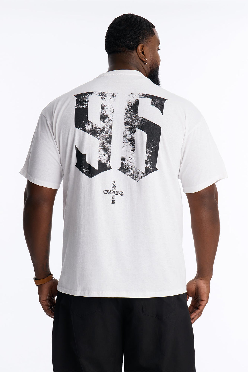 Chaos Cross Oversized Short Sleeve Tee - White