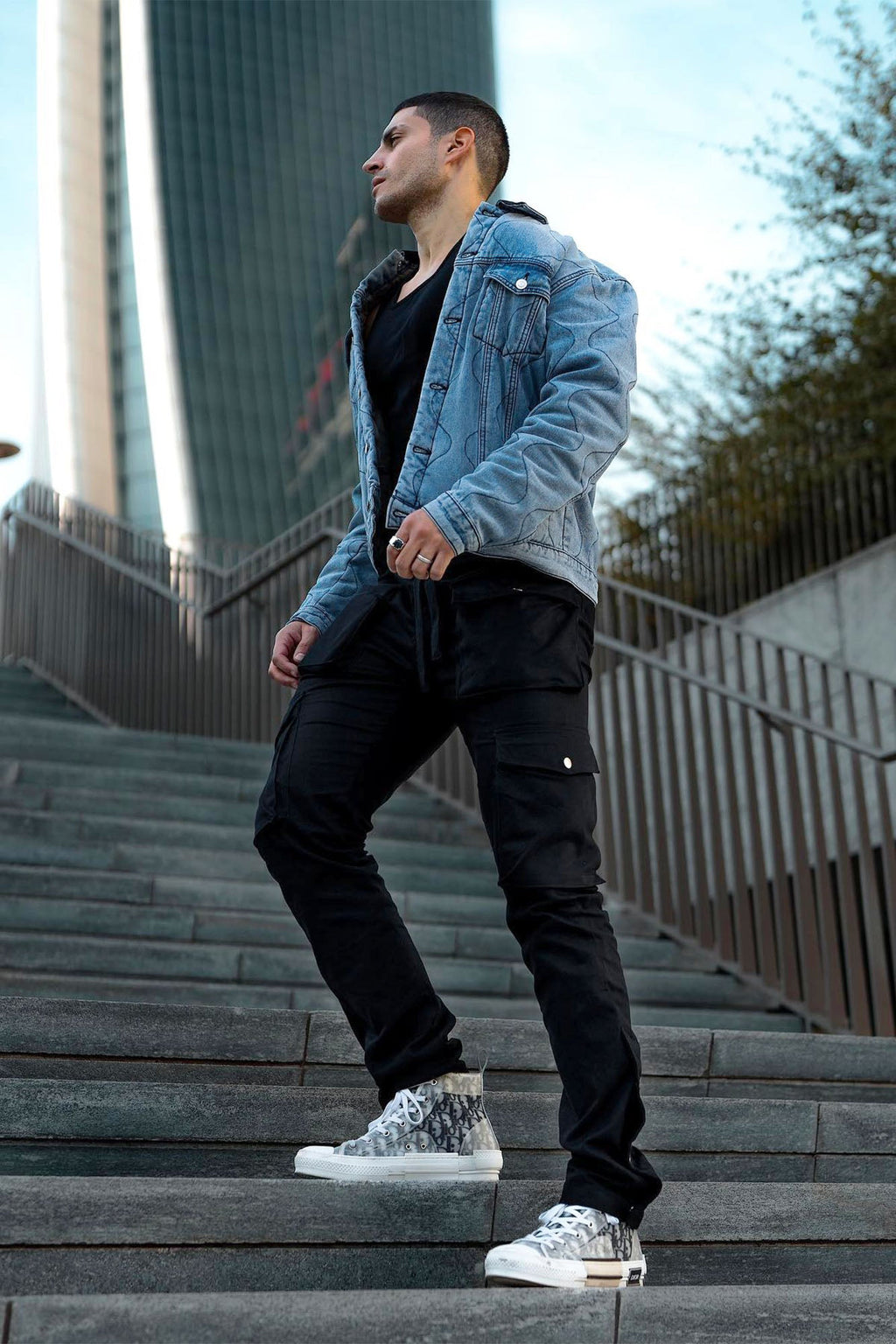 Worker Slim Cargo Pants - Black