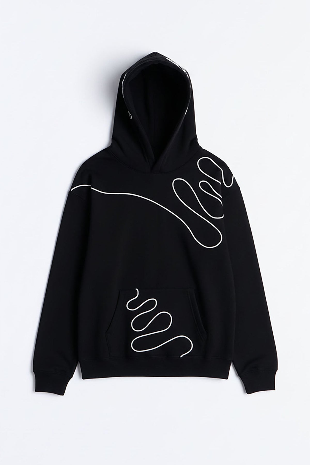 Lasso Embroidery Hoodie - Black